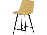 4x design barkruk geel stof - afbeelding 2 van  4