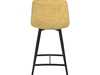 4x design barkruk geel stof - afbeelding 3 van  4