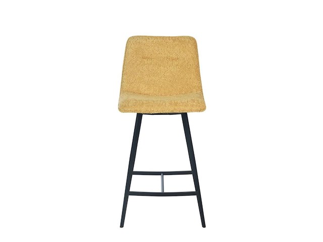 4x design barkruk geel stof - afbeelding 1 van  4