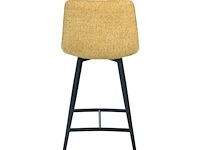 4x design barkruk geel stof - afbeelding 3 van  4