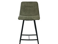 4x design barkruk groen stof - afbeelding 1 van  4