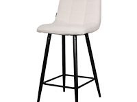 4x design barkruk wit boucle - afbeelding 1 van  4