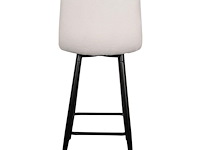 4x design barkruk wit boucle - afbeelding 4 van  4