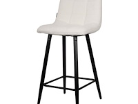 4x design barkruk wit boucle - afbeelding 1 van  4