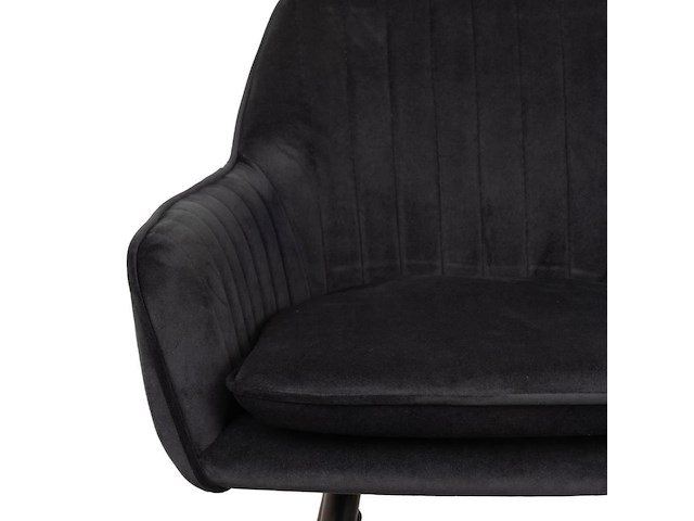 4x design barkruk zwart velvet - afbeelding 3 van  5