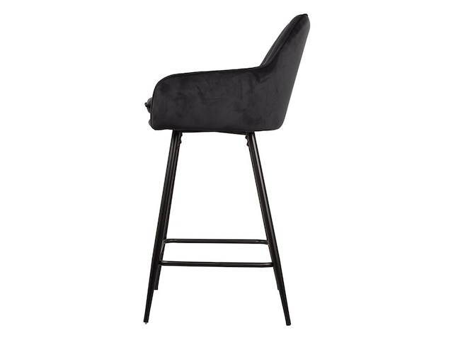 4x design barkruk zwart velvet - afbeelding 4 van  5