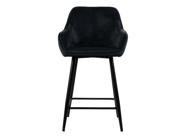 4x design barkruk zwart velvet - afbeelding 2 van  3