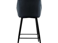 4x design barkruk zwart velvet - afbeelding 4 van  4