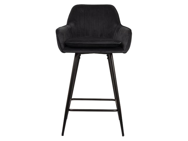 4x design barkruk zwart velvet - afbeelding 2 van  5