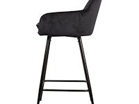 4x design barkruk zwart velvet - afbeelding 4 van  5