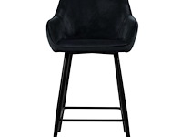 4x design barkruk zwart velvet - afbeelding 2 van  3