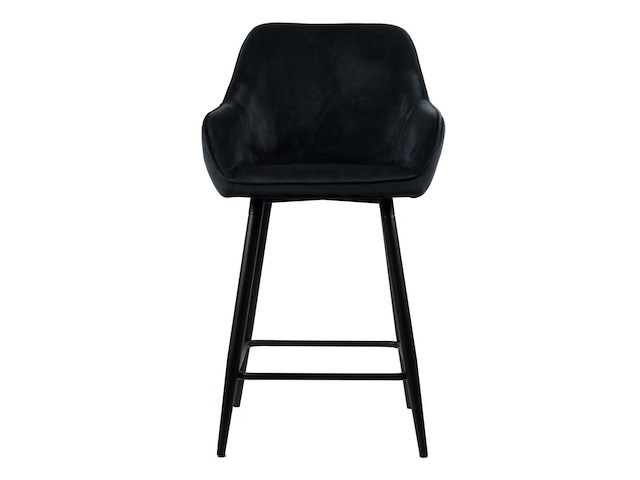 4x design barkruk zwart velvet - afbeelding 2 van  4