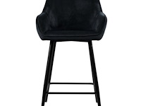 4x design barkruk zwart velvet - afbeelding 2 van  4