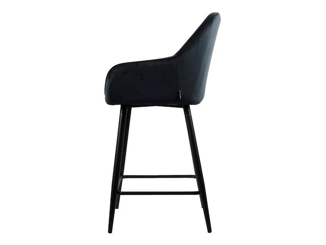 4x design barkruk zwart velvet - afbeelding 3 van  4