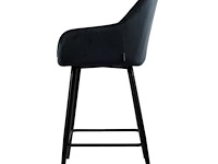 4x design barkruk zwart velvet - afbeelding 3 van  3