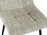 4x design eetkamerstoel beige chenille - afbeelding 6 van  6