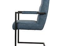 4x design eetkamerstoelen blauw - afbeelding 3 van  5