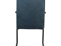 4x design eetkamerstoelen blauw - afbeelding 4 van  5