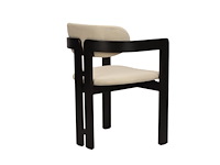 4x design eetkamerstoelen zwart - afbeelding 5 van  5