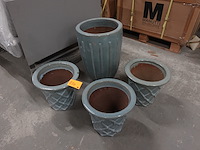 4x diverse bloempot - afbeelding 2 van  2