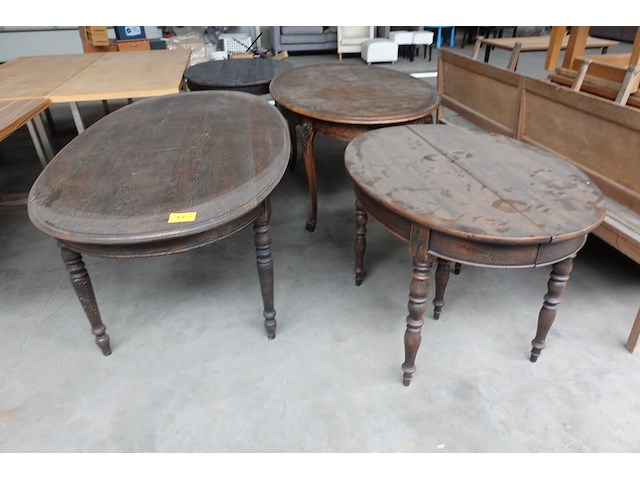 4x diverse houten tafel - afbeelding 1 van  6