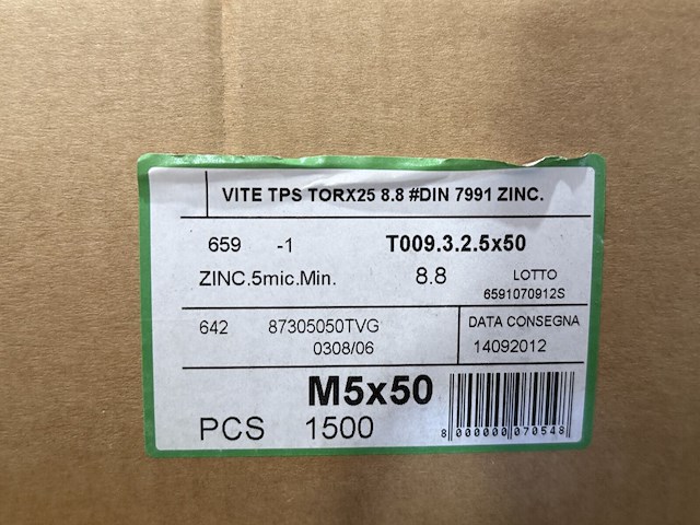 4x doos torx25 8.8 m5x50 - afbeelding 2 van  4