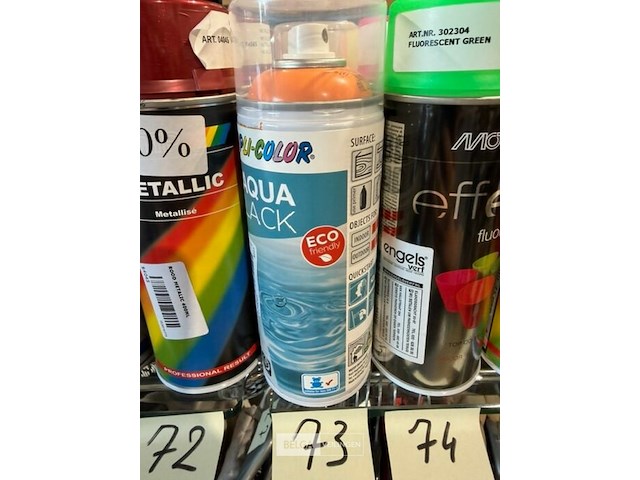4x dupli-color aqualak hoogglanzend pasteloranje ral2003 400ml (houdbaar tot 2034) - afbeelding 3 van  3