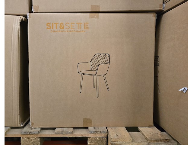 4x eetkamerstoel anna pine fabrics - afbeelding 5 van  5