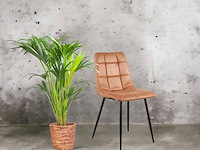 4x eetkamerstoel cognac microfbier - afbeelding 3 van  3