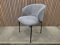 4x eetkamerstoel grey bouclé - afbeelding 1 van  5