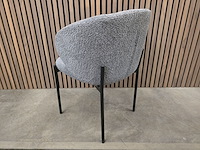 4x eetkamerstoel grey bouclé - afbeelding 3 van  5