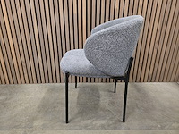 4x eetkamerstoel grey bouclé - afbeelding 4 van  5