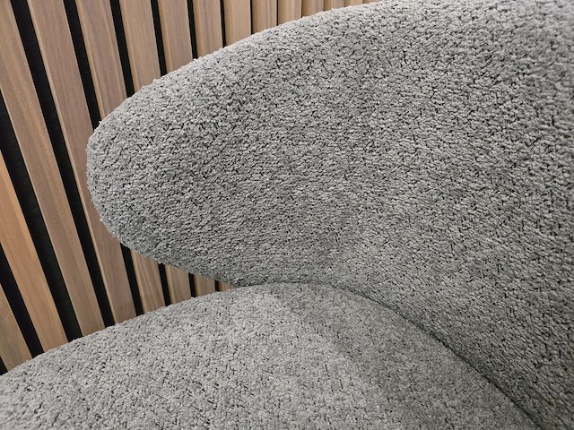 4x eetkamerstoel grey bouclé - afbeelding 5 van  5