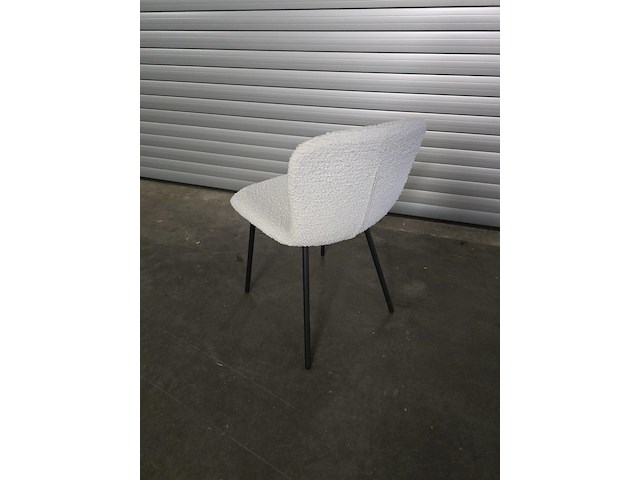 4x eetkamerstoel lottie white bouclé - afbeelding 5 van  6