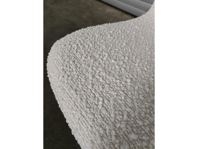 4x eetkamerstoel lottie white bouclé - afbeelding 4 van  5