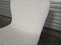 4x eetkamerstoel lottie white bouclé - afbeelding 3 van  5