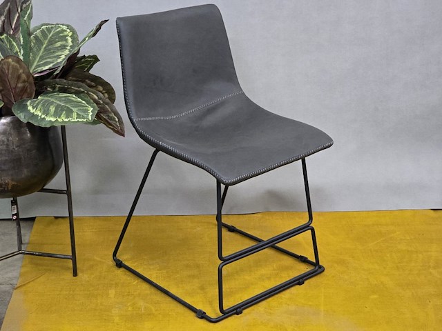 4x eetkamerstoel york grey pu - afbeelding 1 van  5