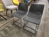 4x eetkamerstoel york grey pu - afbeelding 2 van  5