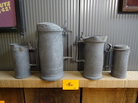 4x franse tinnen maatbekers - afbeelding 1 van  3