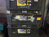 4x gereedschapskoffer stanley + inhoud - afbeelding 1 van  2