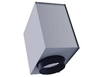 4x grada ongeïsoleerde plenum voor vierkante wervelroosters 394x394 - zijaansluiting ø160 - afbeelding 2 van  2
