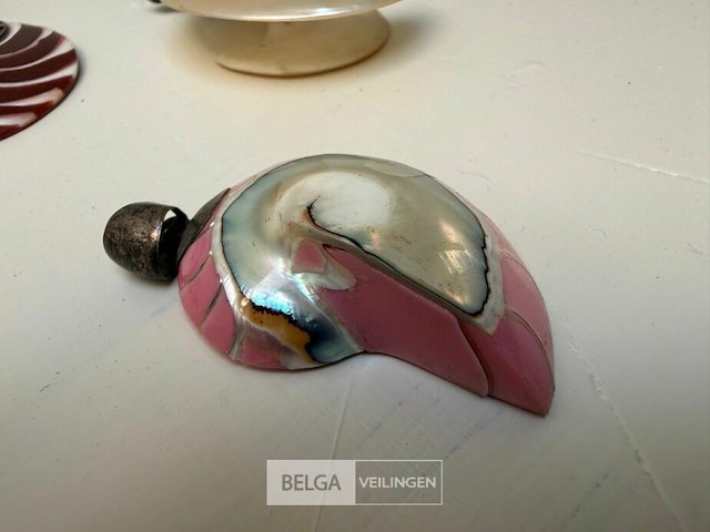 4x hangers uit schelp met zilver - afbeelding 3 van  5