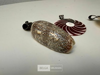 4x hangers uit schelp met zilver - afbeelding 5 van  5