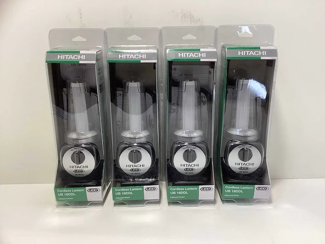 (4x) hitachi ub 18ddl draadloze lamp / lantaarn - led - li-ion - afbeelding 1 van  6