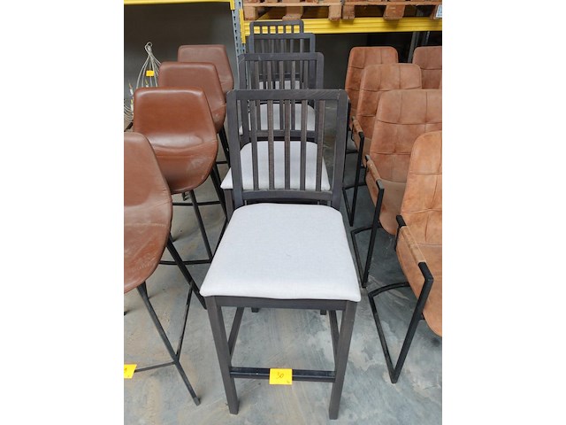4x houten barstoel - afbeelding 1 van  3