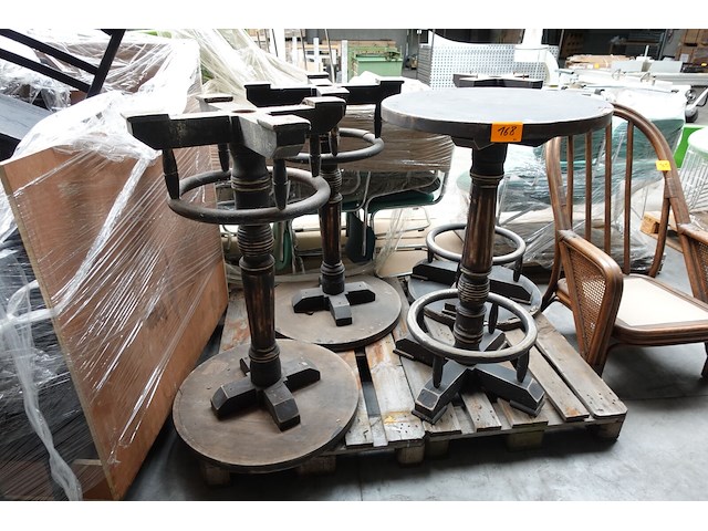 4x houten bartafel - afbeelding 1 van  5