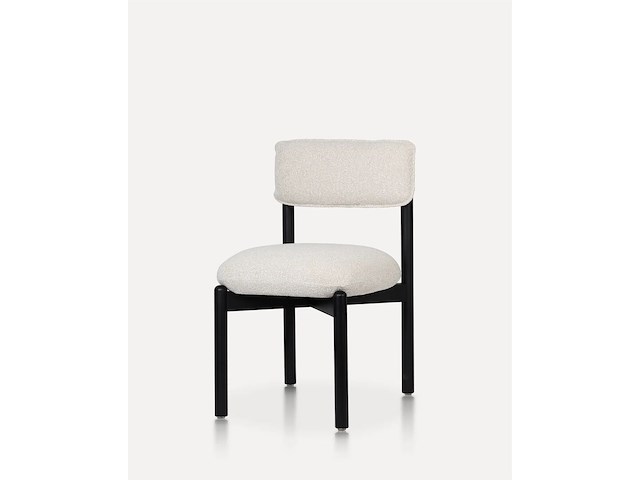 4x houten eetkamerstoel zwarte afwerking - afbeelding 1 van  4