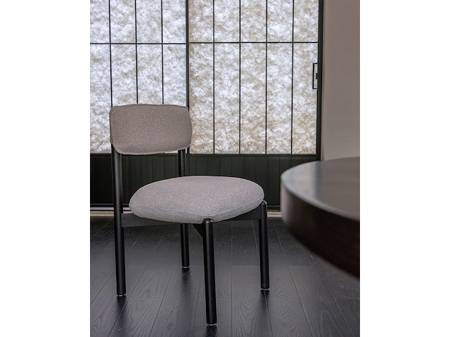 4x houten eetkamerstoel zwarte afwerking - afbeelding 4 van  4