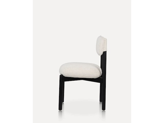 4x houten eetkamerstoel zwarte afwerking - afbeelding 2 van  4