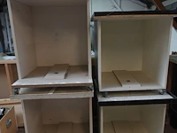 4x houten kar met diverse afmetingen